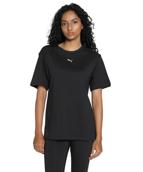 PUMA Ess Relaxed Tee, Magliette Unisex - Adulto, PUMA Black, XS