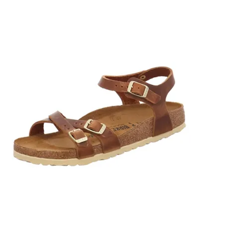 Birkenstock 1021489 Kumba cognac, Waxy Leather Sandalo Uomo, Cognac EU 35