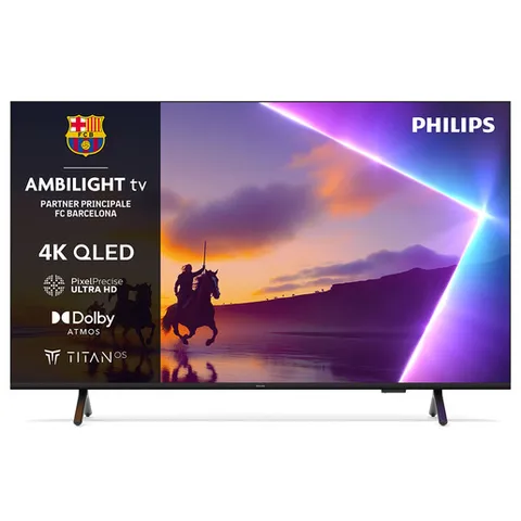 Philips Ambilight 43PUS8510 4K QLED Smart TV - Display 43’’ con piattaforma Titan OS