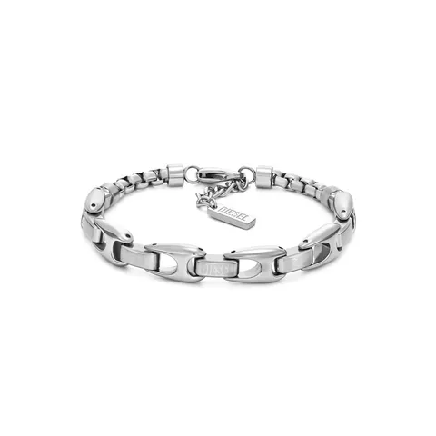 Diesel Metamorph DX1633040 - Bracciale da uomo in acciaio inossidabile argentato