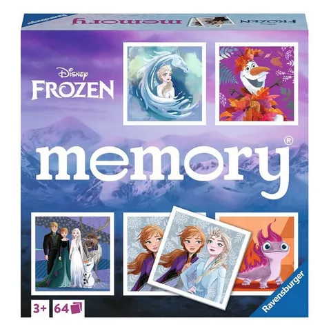 Ravensburger - Memory® Frozen, Gioco Memory per Famiglie, Età Raccomandata 3+, 64