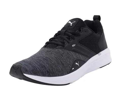 PUMA Unisex NRGY Comet Running Shoes, Puma Black-Puma White, 42.5 EU