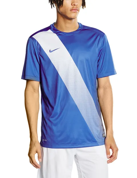 Nike 645497-463 Sash Jersey Short Sleeves T-Shirt Unisex Royal Blue/White/(Royal Blue)