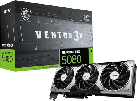 msi Nvidia GeForce RTX 5080 16G Ventus 3X OC Scheda grafica - 16 GB GDDR7 (30 GB/s / 256