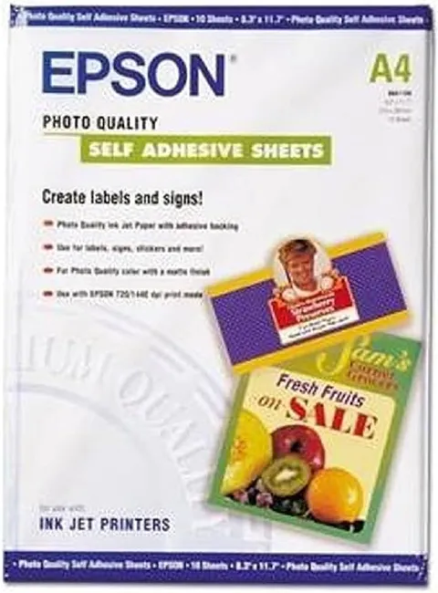 Epson S041106 Selfadhesive Photopaper 10 A4 21 x 29,7 cm (A4) Carta fotografica