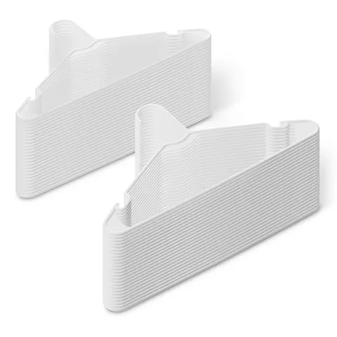 Amazon Basics Grucce in plastica, misura per adulti, colore bianco, confezione da 50