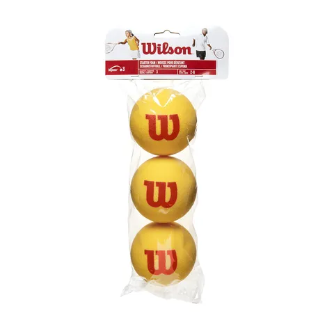Wilson WRZ258900 Palline da Tennis Starter Foam, per Bambini, Giallo/Rosso, Confezione da