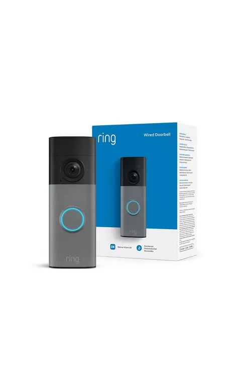 Ring Wired Video Doorbell, 2K Retinal