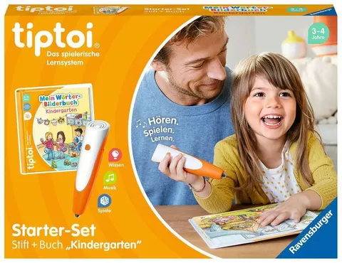 Ravensburger tiptoi Starter Set 00113: Libro Illustrato con Penna e Parole, Sistema