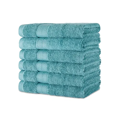 Amazon Basics Set Asciugamani Bagno Spugna 100% Cotone Biologico Asciugamani Viso 41x66