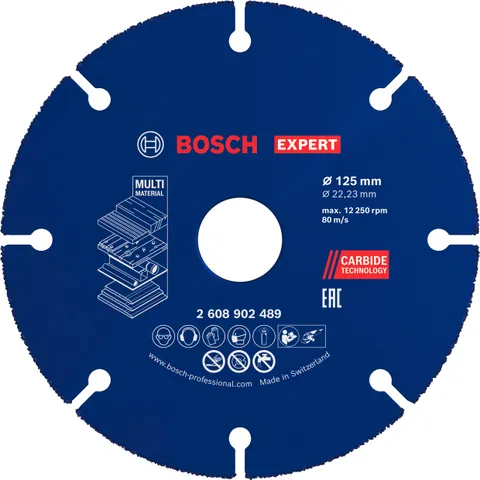 Bosch 1x Mola da taglio Expert Carbide Multi Wheel (per Legno duro, Legno con chiodi, Ø