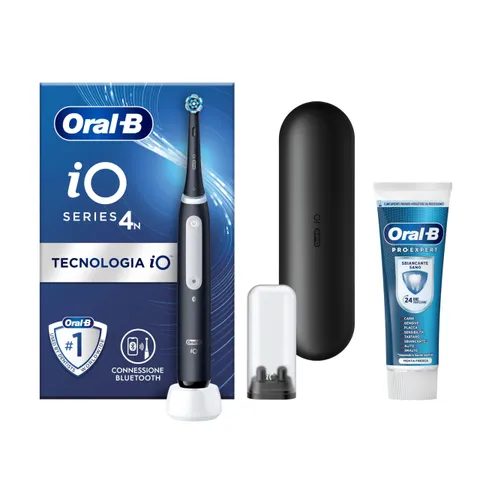 Oral-B iO 4 Spazzolino Elettrico Nero + Dentifricio