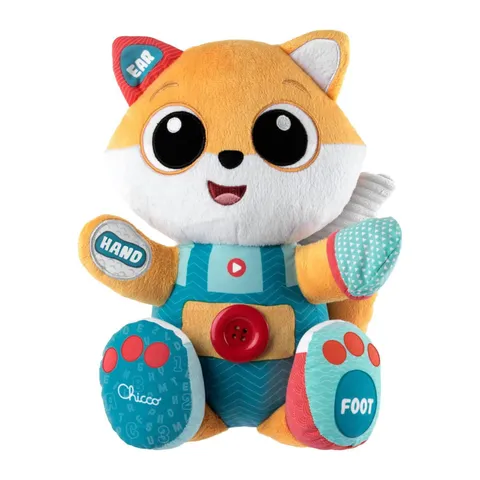 Chicco ABC Foxy, Peluche Neonati, Cucciolo di Volpe 3-in-1, Giocattolo Evolutivo Ispirato