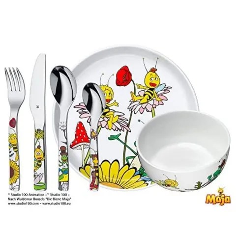 WMF Set posate bimbo Ape Maya, 6 pezzi, posate acciaio inox 18/10