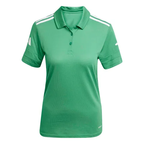 adidas Donna Squadra25 Cotton Polo Shirt, Team Green/White, S