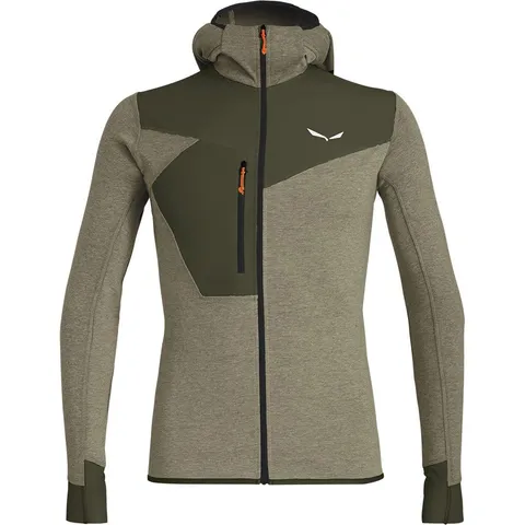 Salewa Puez 2 Dry Hooded Jacket Men, dark olive melange/0910, XXL