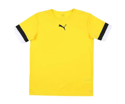 PUMA Teamrise Jersey Jr, Shirt Unisex - Bambini e ragazzi, Cyber Yellow-Puma Black-Puma White, 152