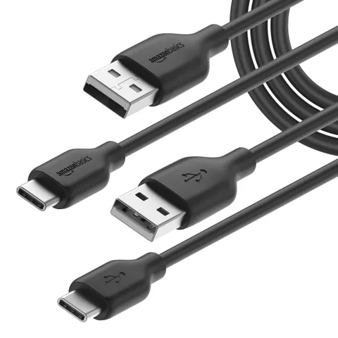 Amazon Basics Cavo di ricarica rapida da USB-C a USB-A 2.0, velocità 480 Mbps