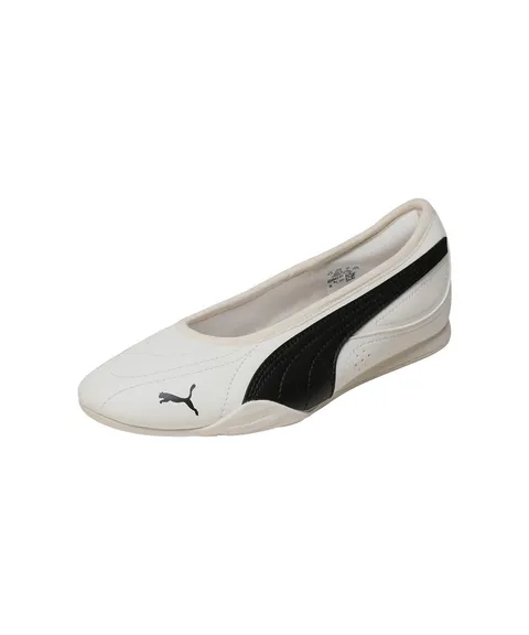 PUMA Puma Catch Soleil Ballerina, Scarpe da Ginnastica Donna, Warm White-Puma Black, 38.5