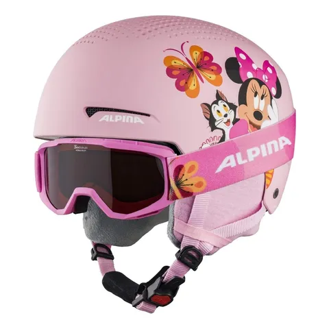 Alpina ZUPO Disney Set, Casco da Sci Girls, Minnie Mouse, 48-52