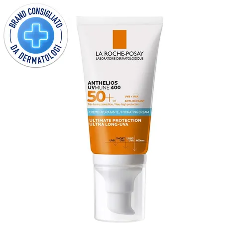 La Roche-Posay Anthelios Uvmune, Crema Idratante SPF50+, Per Tutte le Pelli, Elevata