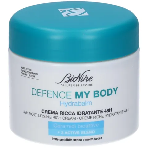 BioNike - Defence My Body, HydraBalm Crema Ricca Idratante, Dona idratazione profonda