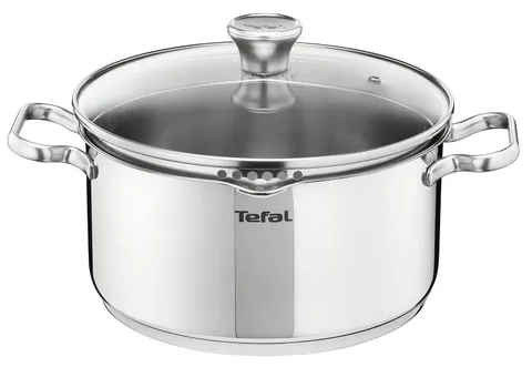 Tefal A70546 Duetto, Pentola adatta a piani cottura a induzione, Ø 24 cm, Acciaio Inox