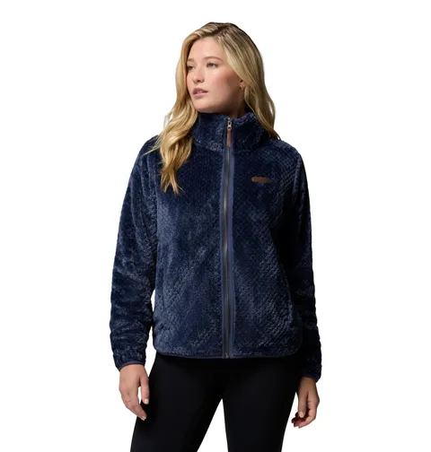 Columbia Fire Side 2 Sherpa Full Zip Giacca in pile da donna con zip intera, colore nero