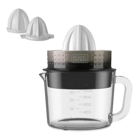 Black+Decker - Spremiagrumi Automatico 30W | Caraffa in Vetro 1L | Doppio Senso