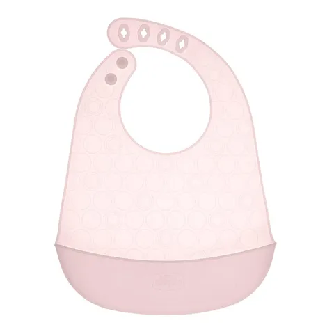 Chicco Bavaglino in Silicone Morbido con Tasca Raccoglipappa, Bavaglia Impermeabile e