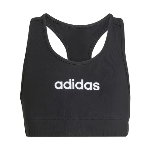 adidas Bambine e Ragazze Essentials Top Shirt, Black/White, 13-14 Years