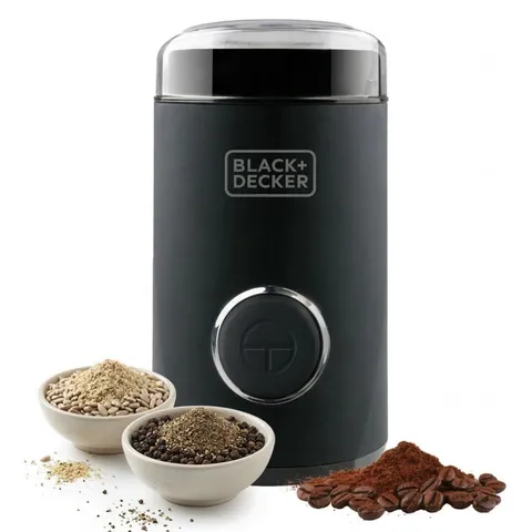 Black+Decker - Macinacaffè, 150W, 12 tazze, 50 g, acciaio inox, compatto