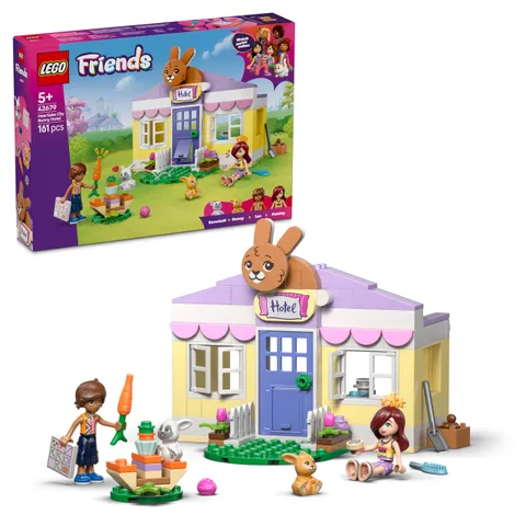 LEGO Friends Hotel dei Conigli di Heartlake City - Casa Giocattolo con 2 Mini Bamboline