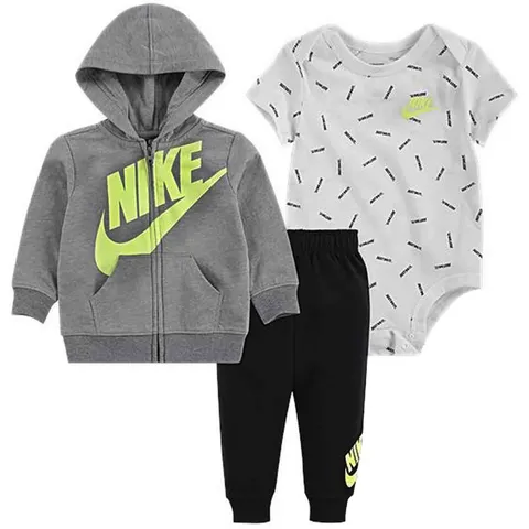 Nike Jdi Toss 3Pc Fz Set per bimbo Black 3 mesi