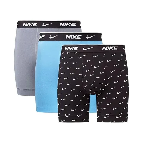 Nike Underwear Uomo Essential Boxer Briefs Pacco da 3 - vestibilità Aderente, Materiale
