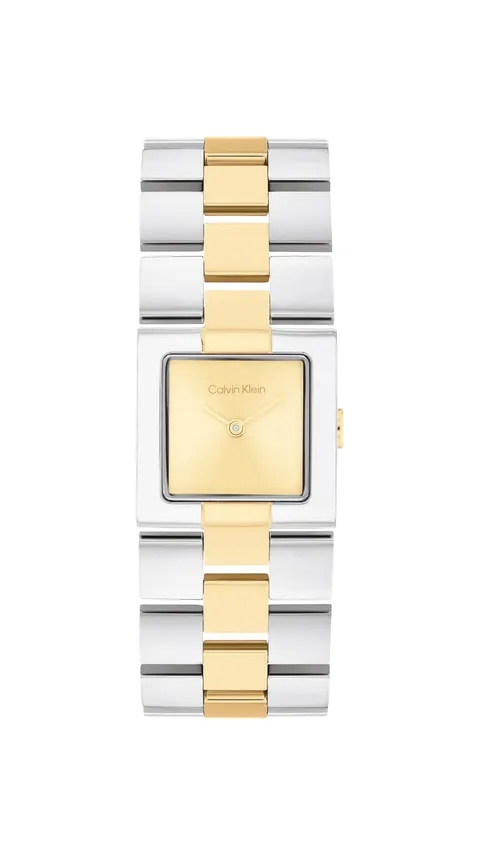 Calvin Klein Orologio Con Movimento Al Quarzo A Due Lancette da Donna Collezione CK MERIDIAN con Cinturino in Acciaio Inossidabile Bicolore - 25100115, Two-Tone