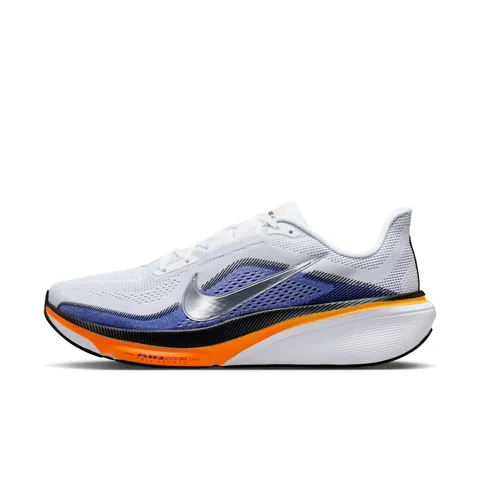 Nike Uomo Air Zoom Pegasus 42, Bianco/Argento metallizzato/Lapis/Total Orange, 13