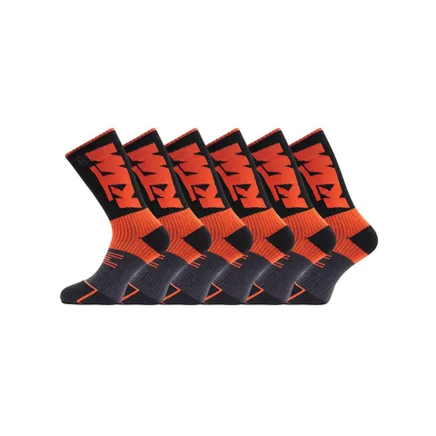 KTM Calzini Uomo e Donna 39-42, Set di 6, Nero ST