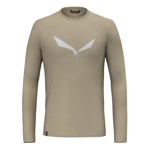 Salewa Maglietta da Uomo con Logo Solido Dry M L/S