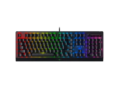 Razer BlackWidow V4 X (interruttore verde) - Tastiera meccanica da gioco - Razer Snap Tap (interruttori meccanici verdi, 6 tasti macro, tasti ABS doppio, RGB Chroma) layout QWERTZ DE | Nero
