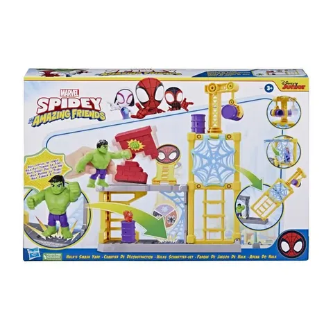 Hasbro Spidey e I Suoi Fantastici Amici, Hulk’s Smash Yard, playset di Hulk, giocattolo