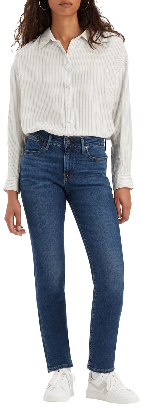 Levi's 712 Slim, Jeans, Donna, Blue Wave Dark, 24W / 28L