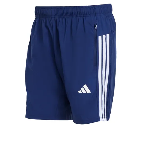 adidas Uomo Workout Essentials Base 3 Stripes Woven Short Shorts, Dark Blue/White, S 7