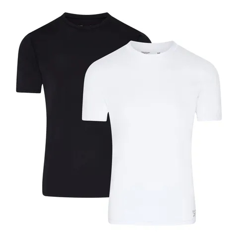 Reebok Clancy - Maglietta da Uomo, Taglia M, Colore: Nero e Bianco