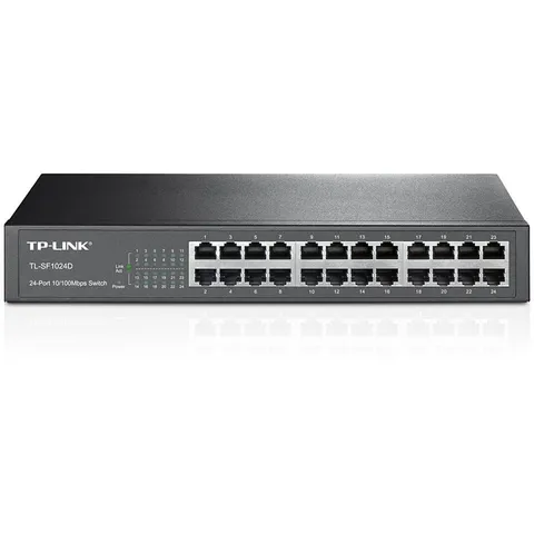 TP-Link TL-SF1024D Switch Desktop, 24 Porte RJ45 10/100 Mbps, Plug & Play, Tecnologia Green Ethernet, Controllo di Flusso IEEE 802.3x, Struttura in Metallo, Installazione Facile, Facile da Usare