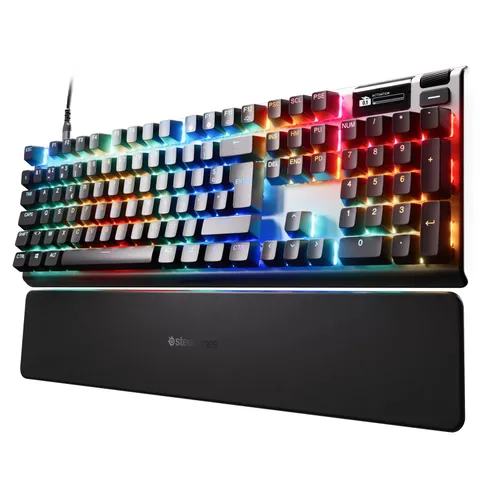 SteelSeries Apex Pro Gen 3, Tastiera Gaming HyperMagnetic, OmniPoint 3.0 switch ipermagnetici, Attuazione regolabile, Innesco rapido, Tocco rapido/SOCD, OLED, RGB, USB-C, FR Layout AZERTY