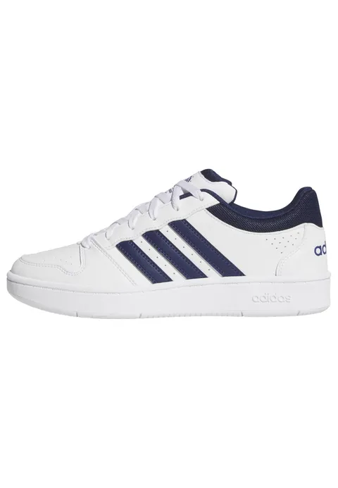adidas Uomo Hoops Classic Shoes, Ftwr White/Dark Blue/Orbit Grey, 44 EU