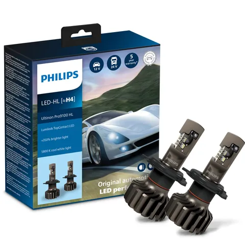 Philips Ultinon Pro9100 LED H4 350% 5.800K