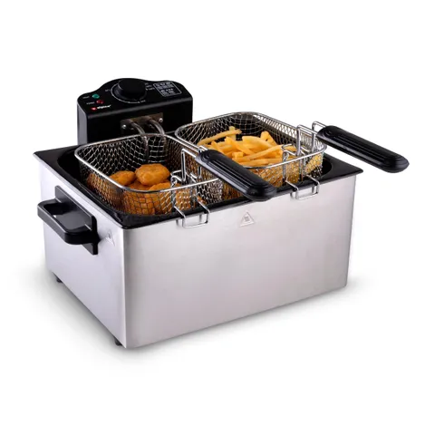 Alpina Friggitrice - 3 cestini - 5 litri - 2000 Watt - Termostato fino a 190 °C