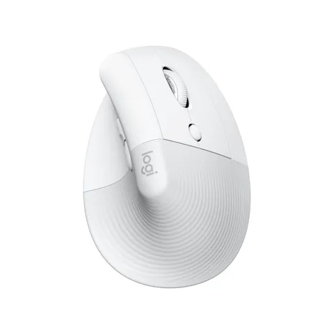 Logitech Lift per Mac Mouse Ergonomico Verticale Senza Fili, Bluetooth, Silenzioso, Rotella Intelligente, 4 Pulsanti Personabili, Compatibile con macOS, iPadOS, MacBook, iMac, iPad - Bianco